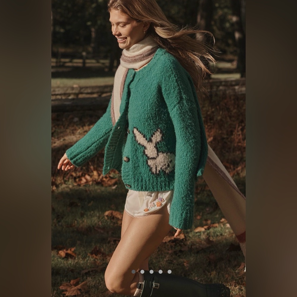 Maeve Bunny Slope Cardigan Sweater